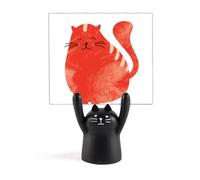 Arancione Sling Fat Cat Animale Acquerello Memo Holder Cartoon Gatto Nero Stand Decorazione