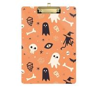 Arancione Spettrale Fantasmi Halloween Modello Legale Appunti Hard Board per Insegnante Portfolio Appunti