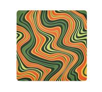 arancione verde linee ondulate astratto Portatile Trucco Organizzatore Borsa Panno Make Up Organizzatori Avvolgere Obiettivo Macchina Fotografica Panno Wrapper Per Articoli da toeletta Dimensioni 55,1