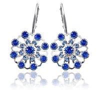 Arande Original Crystals - Orecchini in argento sterling 925 con zaffiro Flow Lux, con certificato