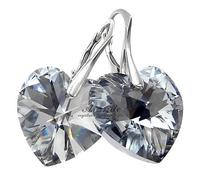 Arande Originali Crystals - Orecchini a forma di cuore cometa, in argento sterling 925, con certificato