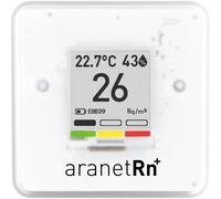 SAF Aranet Rivelatore di Radon per la casa: Misura 10 Min, temperatura, umidità relativa, Pressione, Display e-Ink, Batteria di 7 anni, Portatile con App Gratuita