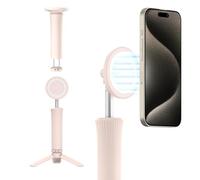araree Magfie Pod Lite - Treppiede magnetico per telefono, compatibile con MagSafe, rotazione a 360°, mini morsetto per iPhone e smartphone Galaxy (rosa)