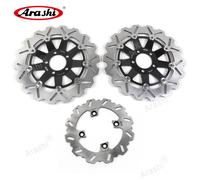 Arashi 1 Set Disco Freno Anteriore Posteriore Per KAWASAKI ZZR 600 1991 1992 CNC Dischi Flottanti Completamente Rotori Freno Moto ZZR600