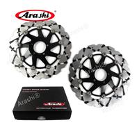 Arashi 2 pz ZX 1100 C NINJA 1990-1993 CNC dischi freno anteriori flottanti completi rotori ZX1100C 1990 1991 1992 1993 / ZZR1100 1990-1992 2 Pieces Black