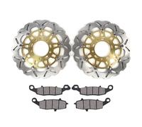 Arashi Kit dischi e pastiglie per freni anteriori per Kawa.saki KLE VER-SY-S 650 2007-2014 / ER6N 2006-2015 / ER6F 2006-2015 Accessori di ricambio ER 6N 6F Oro