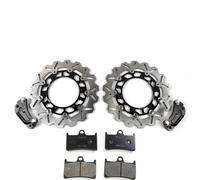 Arashi Kit dischi e pastiglie per freni anteriori per Ya.ma.ha XP T-MAX 500 2008-2011 Accessori di ricambio Nero 2009 2010