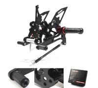 Arashi (Version2.0) Regolabile Pedane Arretrate Pedane Poggiapiedi per Suzuki GSX-S 750 GSX-S750Z 2015-2022, GSR 750 2011-2017, Nero Accessori Pedalino Posteriori Pedaline