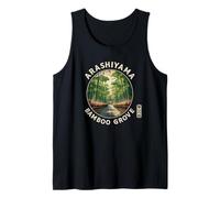 Arashiyama Bamboo Grove Kyoto Foresta Giappone Kanji Souvenir Canotta