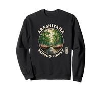 Arashiyama Bamboo Grove Kyoto Foresta Giappone Kanji Souvenir Felpa
