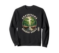 Arashiyama Bamboo Grove Kyoto Foresta Giappone Kanji Souvenir Felpa