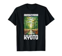 Arashiyama Kyoto Bamboo Mori Kanji Anime Otaku Souvenir Maglietta