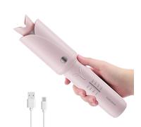 AraSyleon Arricciacapelli Automatico Senza Fili 32mm- Per Capelli Lunghi e Corti, Ceramica Tormalina, 2 * 2600mAh, USB-C, 4 Temperatura (140-200°C), 350g, Arricciacapelli Automatico da Viaggio