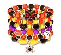ARATLENCH Set di braccialetti da spiaggia da donna, braccialetti dell'amicizia impilabili con arcobaleno in argilla, perline Heishi, braccialetti da surfista, elastici fatti a mano, braccialetti
