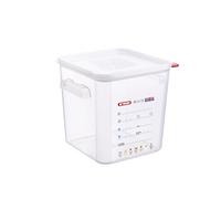 Araven Contenitore quadrato trasparente in polipropilene - 18 litri con coperchio 290x290x320
