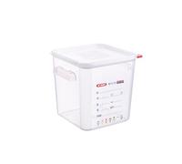 Araven Contenitore quadrato trasparente in polipropilene - 8 litri con coperchio 235x235x230