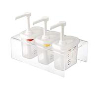 Araven CR823 Sauce dispenser GN 1/9, 1.5 L, trasparente (confezione da 3)
