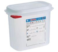Araven T983 212 - Contenitori per alimenti con coperchio, GN 1/9, 1,5 l, 4 pezzi, colore: Giallo/Blu/Verde/Rosso