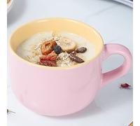 Arawat Grande Tazza da Caffè Divertente in Ceramica Con Cucchiaio e Sottobicchiere - 600 ml per Cereali, Cappuccino - Regalo di Compleanno