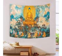 Arazzo 3D Stampato Monaco Sacro, Poliestere Morbido Senza Odori Designer in Alta Definizione Zen Spirituale, Decorazione Casa Per Camera & Salotto, Regalo Moderno 100cmx150cm
