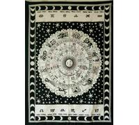 Arazzo Astrologia Indiana Sole Zodiaco Mandala Poster da Appendere a Parete D...