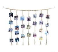 Arazzo bohémien da appendere alla parete, con texture tessuta a mano e materiali naturali per lo styling degli interni (C