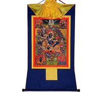 arazzo buddista thangka, Arazzo buddista, Thangka tibetano, Palden Lhamo (Dea gloriosa, protettrice della saggezza), for la meditazione Zen Home Decor (Color : Blu, Size : Small(35Cm*27C (Color : Sma