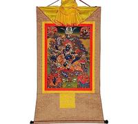 arazzo buddista thangka, Arazzo buddista, Thangka tibetano, Palden Lhamo (Dea gloriosa, protettrice della saggezza), for la meditazione Zen Home Decor (Color : Blu, Size : Small(35Cm*27C (Color : Lar