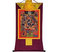 arazzo buddista thangka, Arazzo buddista, Thangka tibetano, Palden Lhamo (Dea gloriosa, protettrice della saggezza), for la meditazione Zen Home Decor (Color : Blu, Size : Small(35Cm*27C (Color : Sma