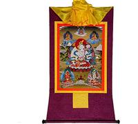Arazzo buddista tibetano Thangka, arazzo vintage di tara bianca fatto a mano in broccato buddista Thangka for la meditazione Zen sull'altare buddista (Colore: Oro, Dimensioni: S) (Colore: Blu, Dimensi