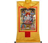 Arazzo buddista tibetano Thangka, arazzo vintage di tara bianca fatto a mano in broccato buddista Thangka for la meditazione Zen sull'altare buddista (Colore: Oro, Dimensioni: S) (Colore: Blu, Dimensi