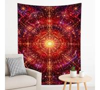 Arazzo con mandala cosmico rosso viola, decorazione da parete celeste per la decorazione della stanza, arazzi mistici estetici per soggiorno, camera da letto, spazio per meditazione, 178 x 228 cm