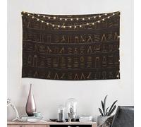 Arazzo con stampa di geroglifici dell'antico Egitto, morbido e largo da appendere alla parete, leggero, poster artistico, sfondo estetico, arazzo vintage per soggiorno, camera da letto, dormitorio