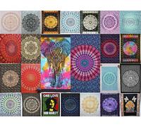 Arazzo da appendere a parete mandala in cotone psichedelico indiano hippie zi...