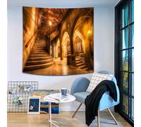 Arazzo Da Muro Night The Dark Palace Medieval Town Arazzo Per Camera Da Letto Decorazione Arte Muraria Arazzi Da Appendere, Per Decorazione Murale, Dormitorio, Camera Da Letto, 100x150cm