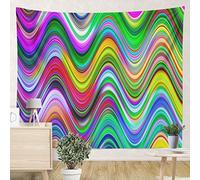 Arazzo Da Muro Vibrant Multicolored Waves Grande Arazzo Da Parete Decorazione Arazzi, Per Dormitorio, Vano Porta Tenda, Decorazione Murale, 150x200cm