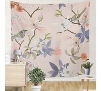 Arazzo Da Muro Watercolor Painting Beautiful Fairy Flowers Birds Grande Arazzo Da Parete Decorazione Copriletto, Per Vano Porta Tenda, Balcone, Dormitorio, 100x150cm
