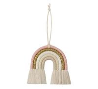 Arazzo da parete arcobaleno neutro, in tessuto nordico, arcobaleno, decorazione da parete in macramè, arcobaleno, decorazione bohémien, per la camera dei bambini, rosa