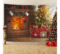 Arazzo Da Parete Camino Dell'Albero Natale Mandala Arazzo Da Parete Per Camera Da Letto Soggiorno Altre Stanze Cotone Colori Vivaci Stile Indiano Telo Poster Arazzo Da Parete Home Decor