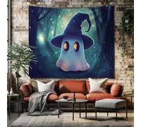 Arazzo da Parete Casa Stregata Horror Grande Arazzo Cappello Da Strega Carino, Arte Murale da Appendere per un'Atmosfera Rilassante in Casa 230x180 cm