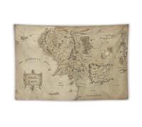 Arazzo da parete con mappa della Terra di Mezzo del Signore degli Anelli, arazzo da parete con pergamena, quadro artistico per la decorazione della camera da letto, 101,6 x 152,4 cm