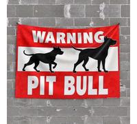 Arazzo da parete con scritta in lingua inglese "Pit Bull On Duty Tapestry Man Cave Decor and Accessories Bar Man Cave Decor" (100 x 150 cm)