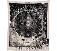 Arazzo da parete con stella dei tarocchi, arazzo da parete con zodiaco, arazzo con astrologia, arazzo da meditazione, decorazione medievale con tarocchi, per camera da letto, dormitorio (The Star, 130