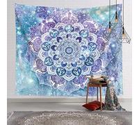 Arazzo Da Parete Fiori Viola Mandala Arazzo Da Parete Per Camera Da Letto Soggiorno Altre Stanze Cotone Colori Vivaci Stile Indiano Telo Poster Arazzo Da Parete Home Decor150X130Cm