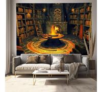Arazzo Da Parete Grande 150 X 230 Cm, Arazzi Stanza Del Mago Appendere Poliestere, Coperta Arazzo Magia Fantasy Telo Mare, Per Decorazioni Camera Da Letto Dorm Soggiorno (Abbronzatura)