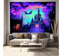 Arazzo Da Parete Grande 75 X 100 Cm, Arazzi Casa Infestata Horror Psichedelica Appendere Poliestere, Coperta Arazzo Pipistrello Strano Telo Mare, Per Decorazioni Camera Da Letto Dorm (Colori Misti)