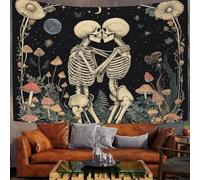 Arazzo Da Parete Grande, Arazzo Telo 100X75Cm Arazzi Bacio Del Teschio Galassia Mistica Del Fungo, Leggero Panno Da Parete Appeso Decorazione Per La Casa Camera Da Letto Soggiorno(Bronzo)