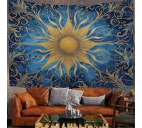 Arazzo Da Parete Grande, Arazzo Telo 100X75Cm Arazzi Sole Dei Tarocchi Mistici Geometria Mistica, Leggero Panno Da Parete Appeso Decorazione Per La Casa Camera Da Letto Soggiorno(Blu Navy)