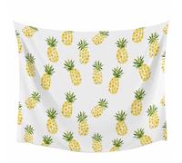 Arazzo Da Parete Hello Summer Watercolor Yellow Pineapple Tapestries Moderni Arazzi Decorazione Tapestry Per Living Room Camera Da Letto Dormitorio 130X152CM