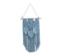 Arazzo da parete in macramè con nappe e foglie, decorazione da parete Boho